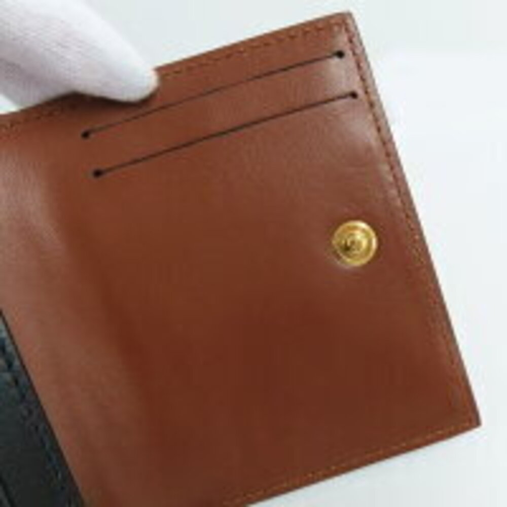 Burberry Icon Stripe Luna wallet beige white black striped coated canvas - Picture 4 of 7